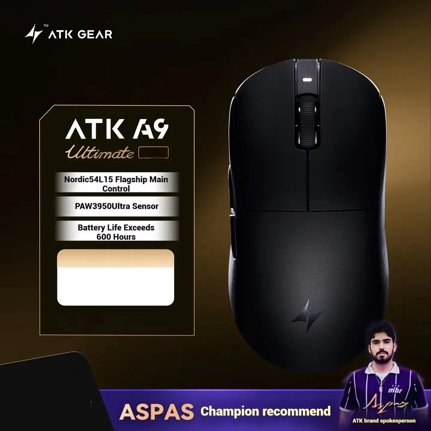 ATK A9 Souris de jeu ultra-légère sans fil tri-mode 8K, compatible A9/A9 SE/A9 Plus/A9 Pro, 53 g, idéale pour l'e-sport sur PC 22