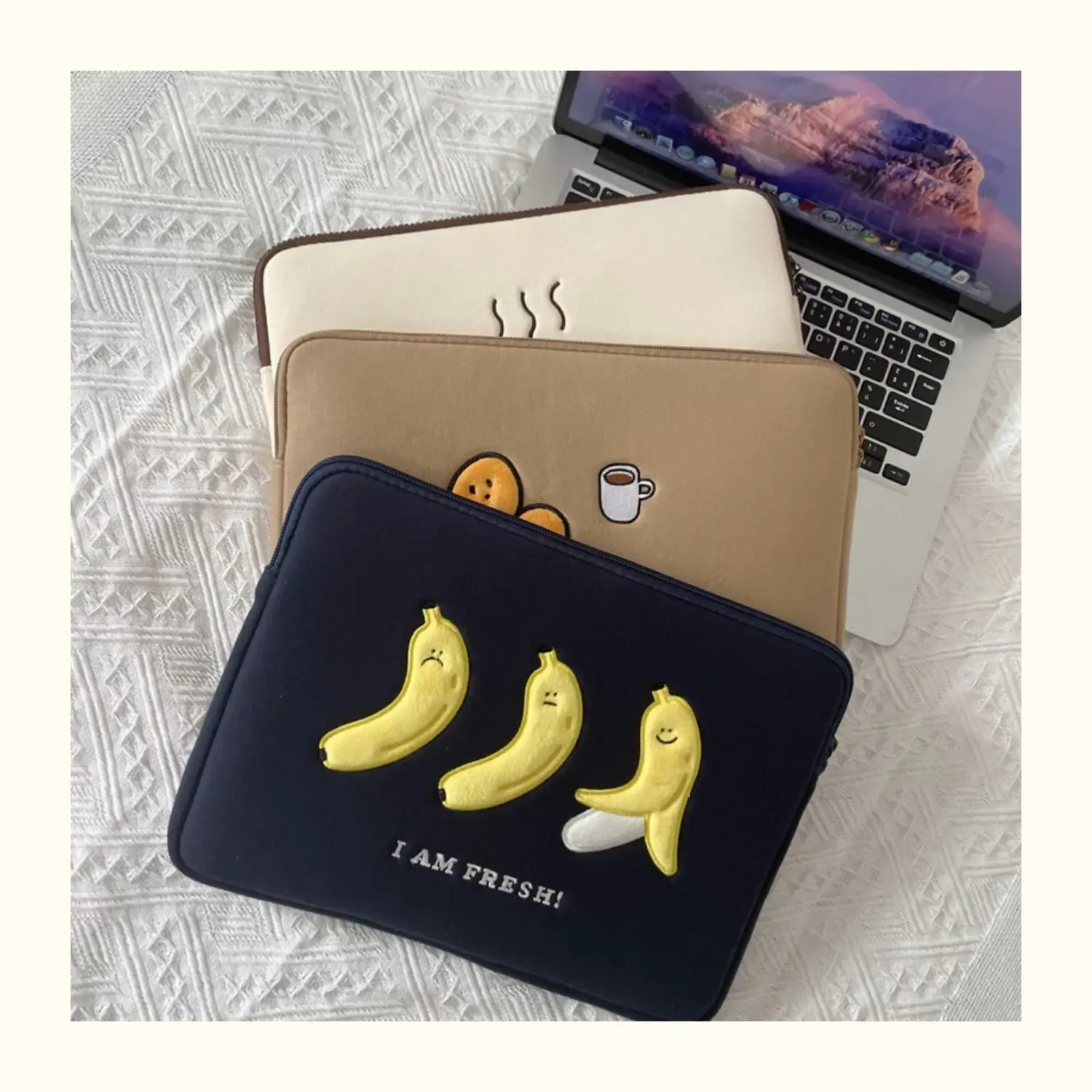 Détail des finitions de la pochette
