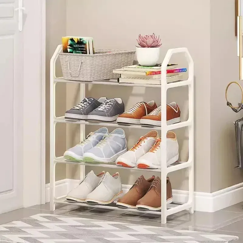 Étagère à chaussures trapézoïdale 4 niveaux, design moderne et gain de place, livrée assemblée - Image 1
