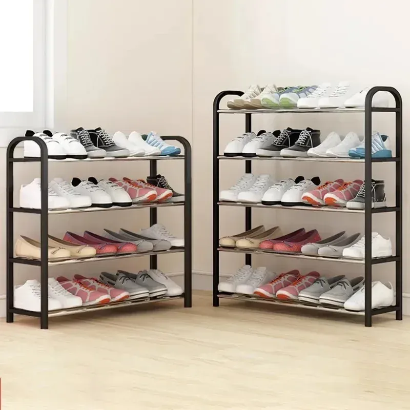 Étagère à chaussures trapézoïdale 4 niveaux, design moderne et gain de place, livrée assemblée 2