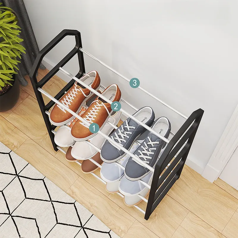 Étagère à chaussures trapézoïdale 4 niveaux, design moderne et gain de place, livrée assemblée 3