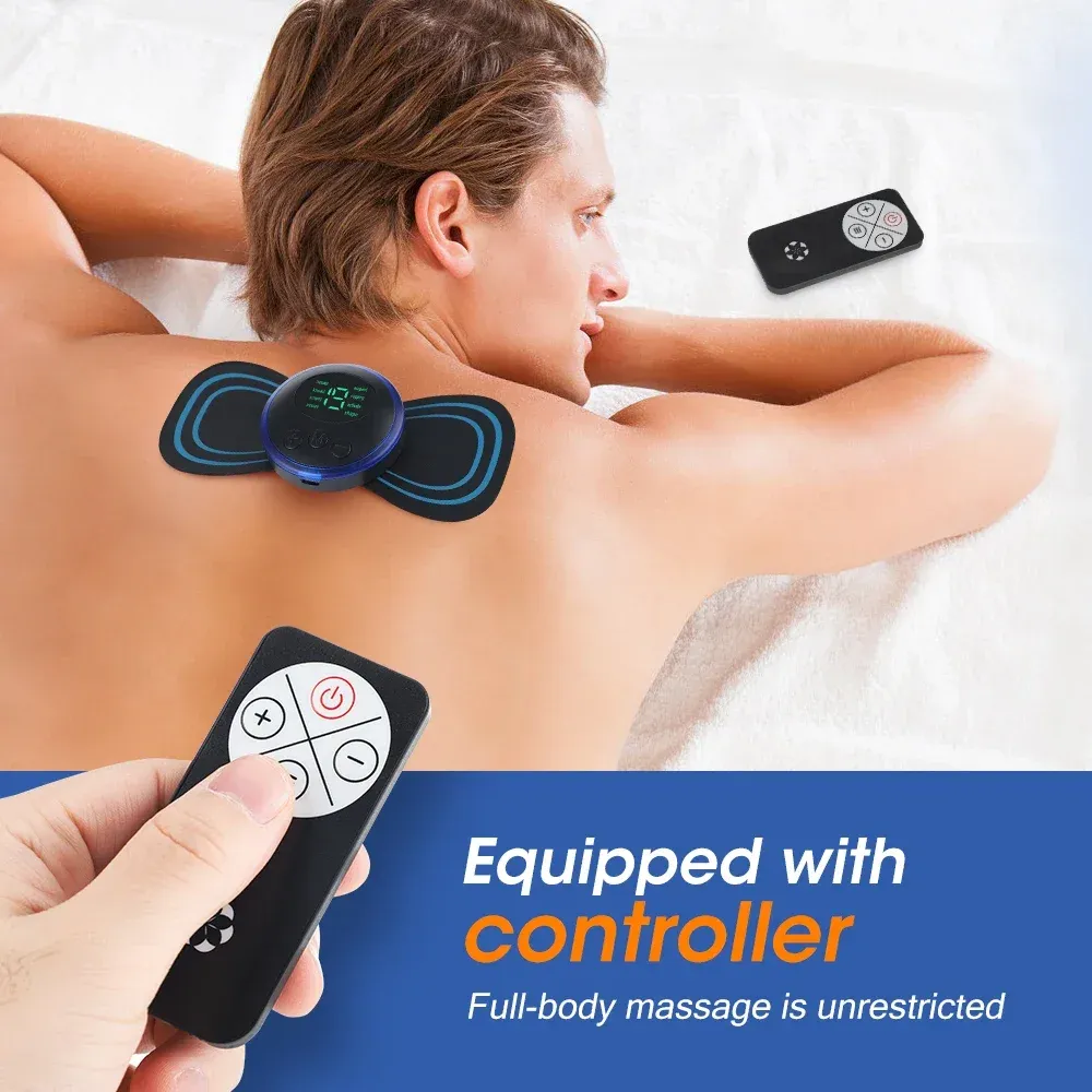 Masseur de cou électrique intelligent avec patch cervical, 8 modes et 19 niveaux d'intensité, portable pour usage domestique 4