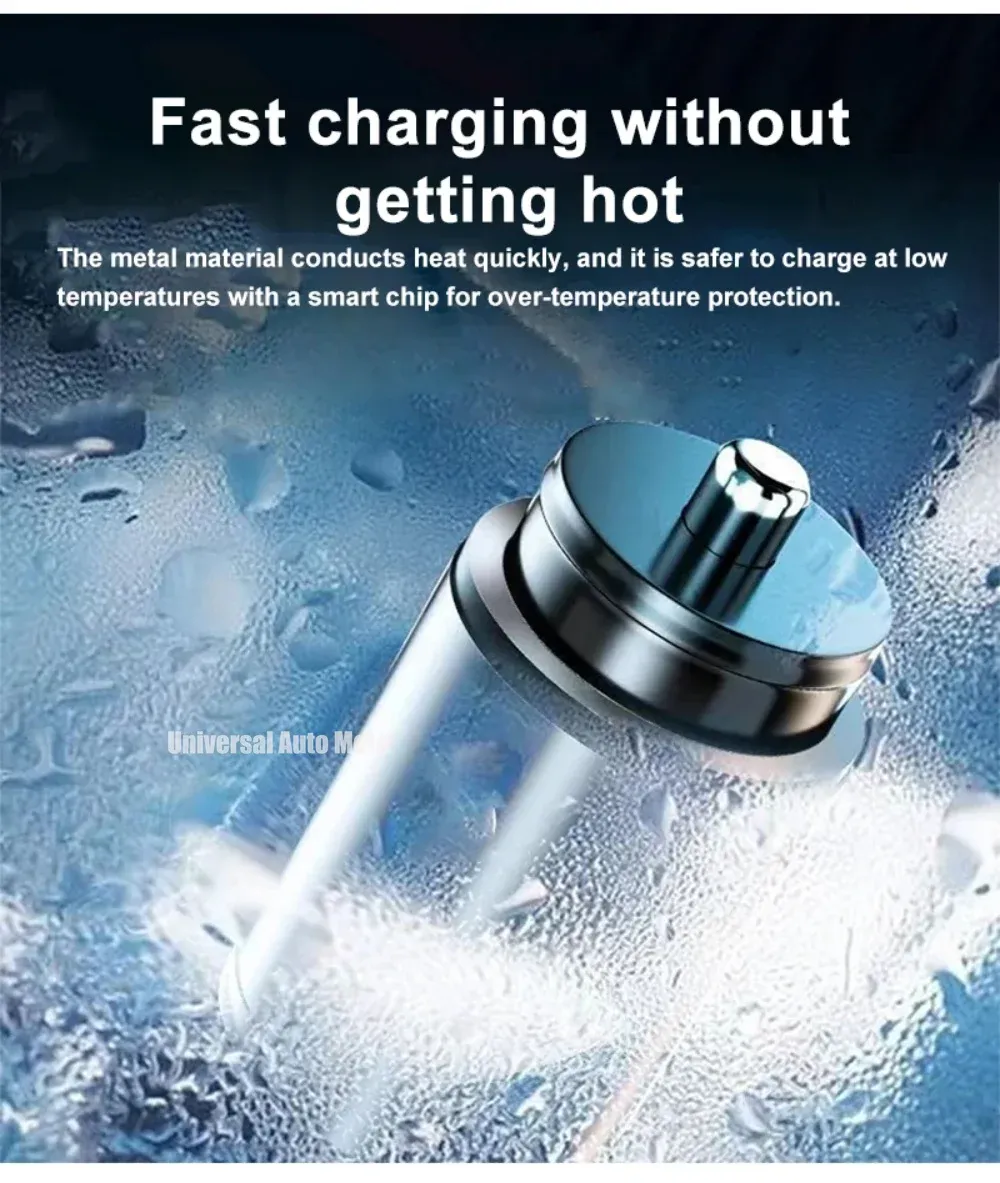 Chargeur de voiture compact 200 W, compatibilité smartphones