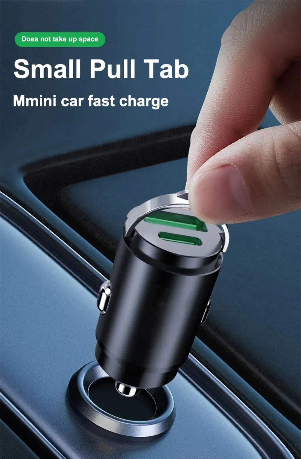 Chargeur de voiture compact 200 W, vue détaillée
