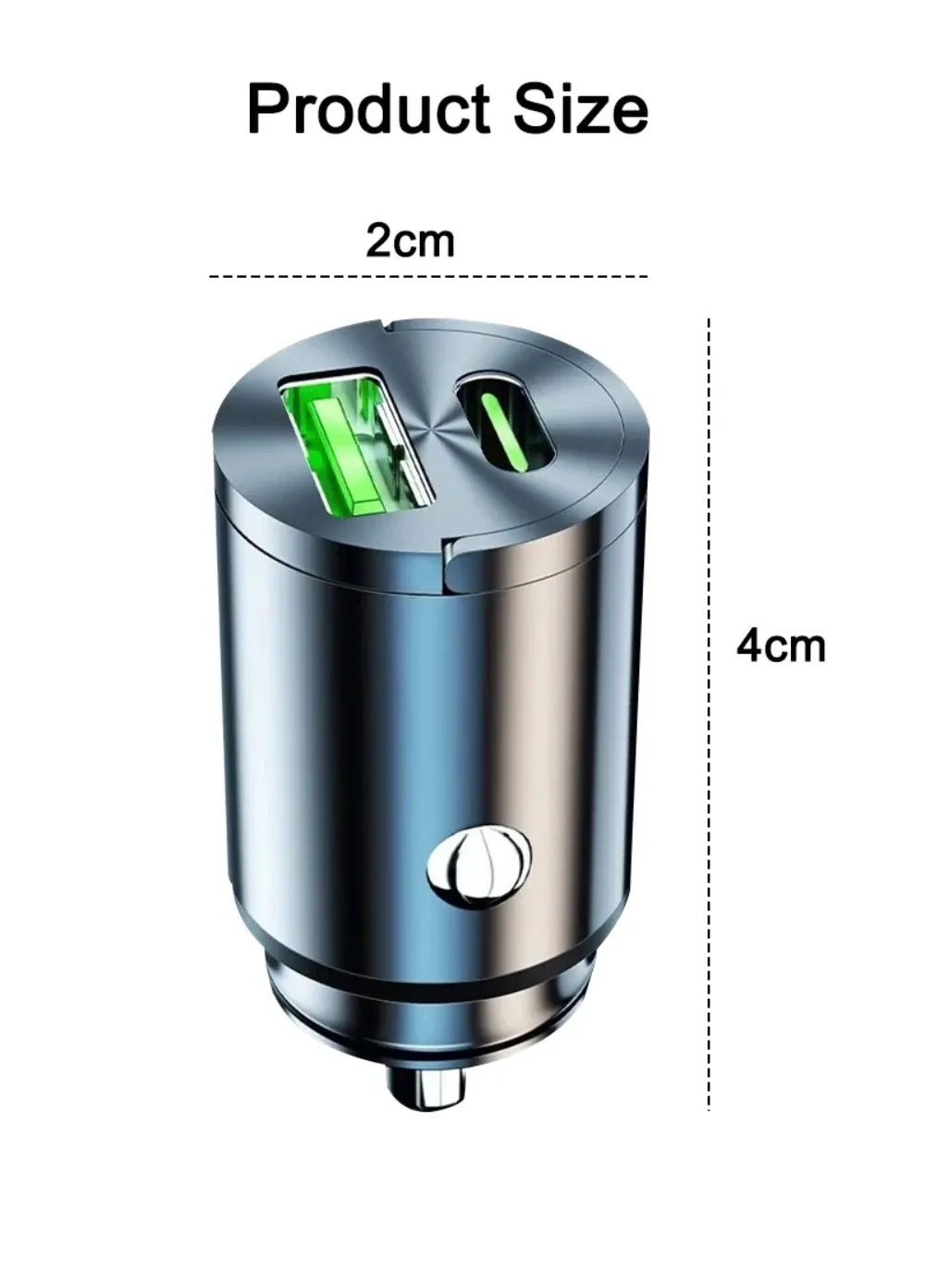 Chargeur de voiture compact 200 W, vue d'ensemble