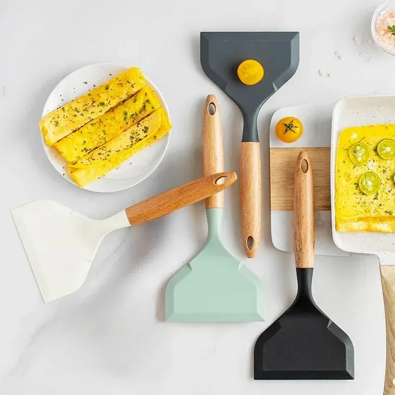 Spatule en silicone antiadhésive, grattoir et pelle à pizza de cuisine 3