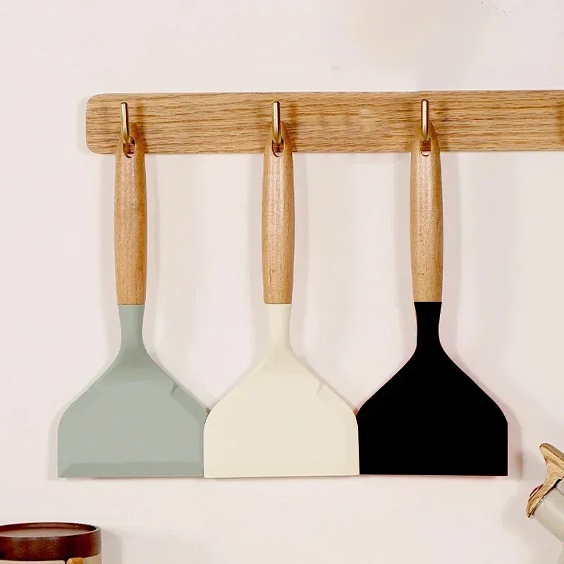 Spatule en silicone antiadhésive, grattoir et pelle à pizza de cuisine 4