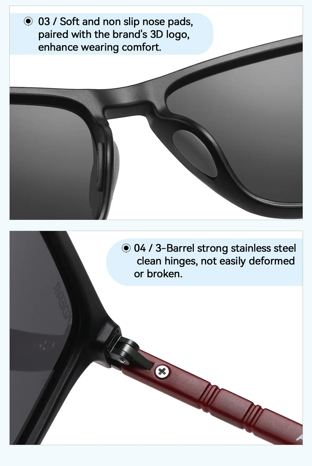 Lunettes de soleil XL, mise en situation