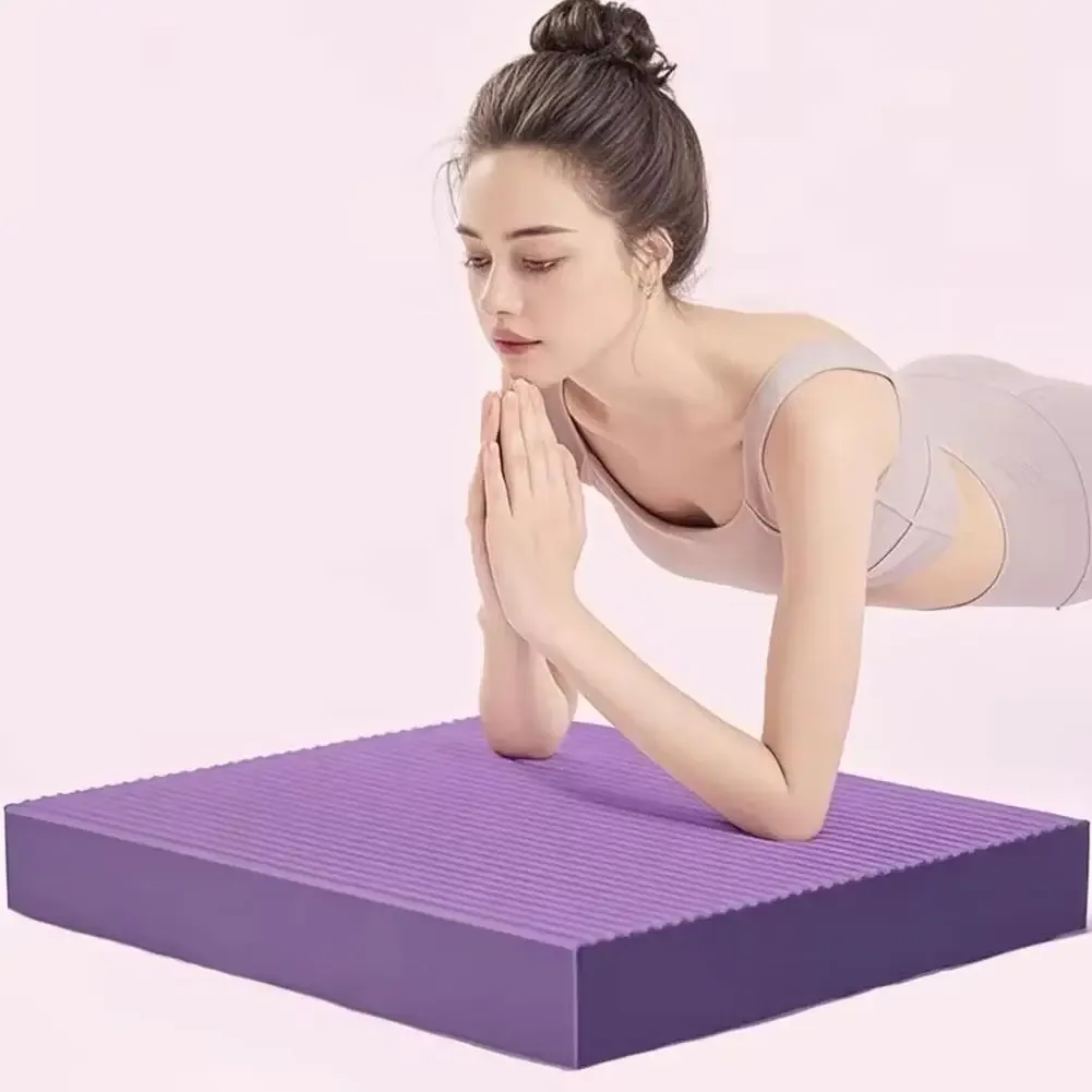 Tapis d'équilibre antidérapant en mousse épaisse à haut rebond pour la stabilité du tronc, avec genouillère - Image 1