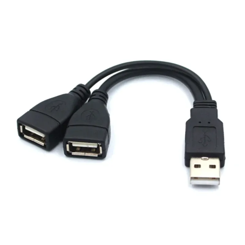 Câble répartiteur USB 2.0 en Y, 1 mâle vers 2 femelles, avec alimentation supplémentaire pour PC et voiture 6