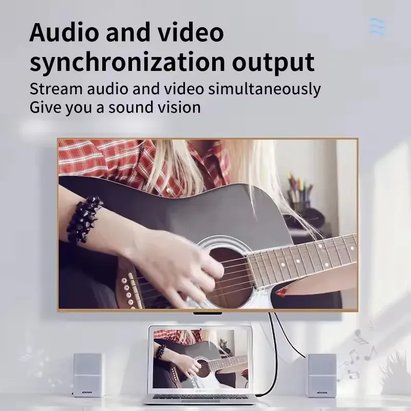Câble adaptateur 4K DisplayPort vers HDMI, câble convertisseur DP vers HDMI pour PC, moniteur, TV et projecteur 6