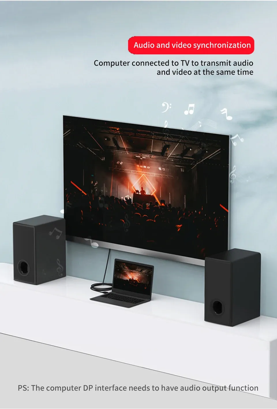 Câble adaptateur DisplayPort vers HDMI, détail 5