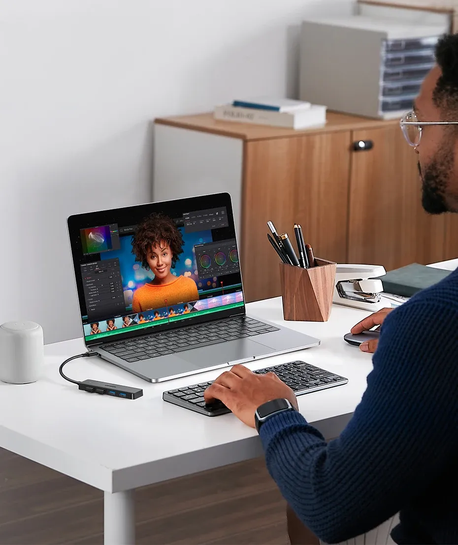 Connexion d'un clavier et d'une souris au hub USB