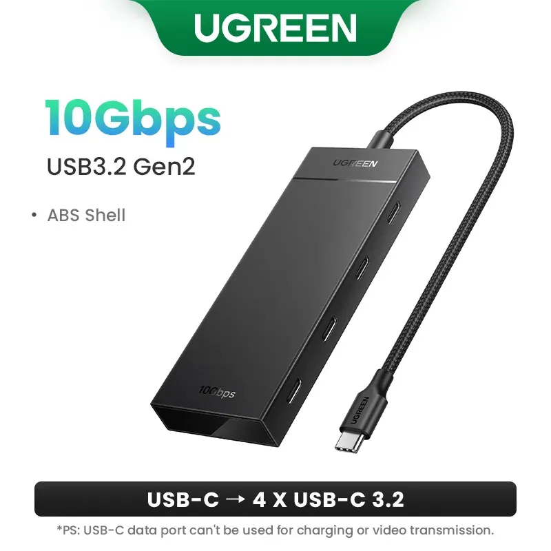 Hub USB 3.0 UGREEN 4 ports USB-A, répartiteur fin, extenseur USB pour souris, clavier, clé USB, disque U, imprimante et ordinateur portable, compatible PS5 et Xbox 11