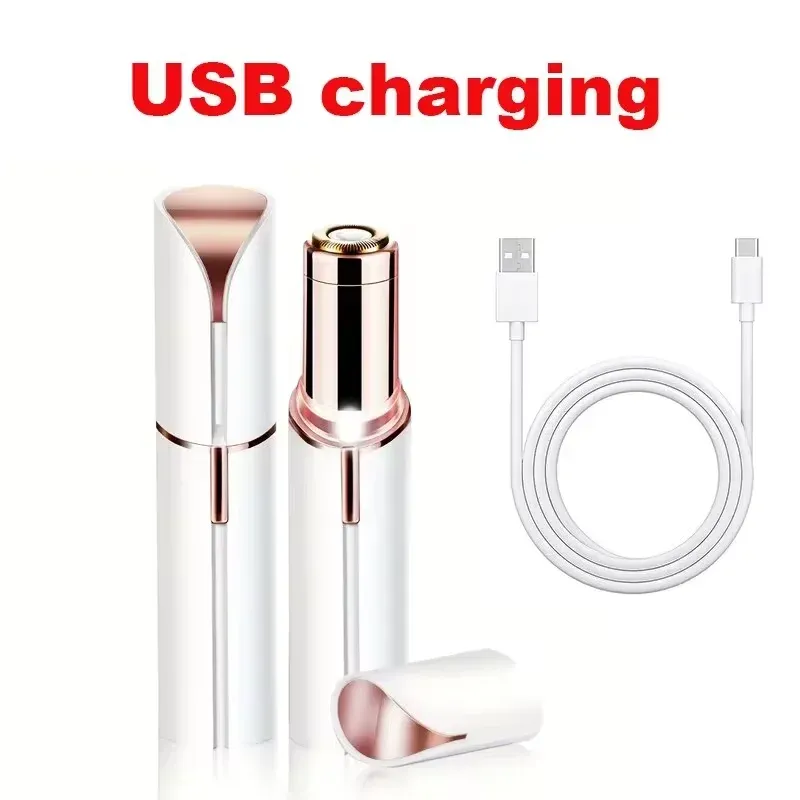 Épilateur électrique portable style rouge à lèvres, rechargeable par USB, pour une épilation complète du visage et du corps 8