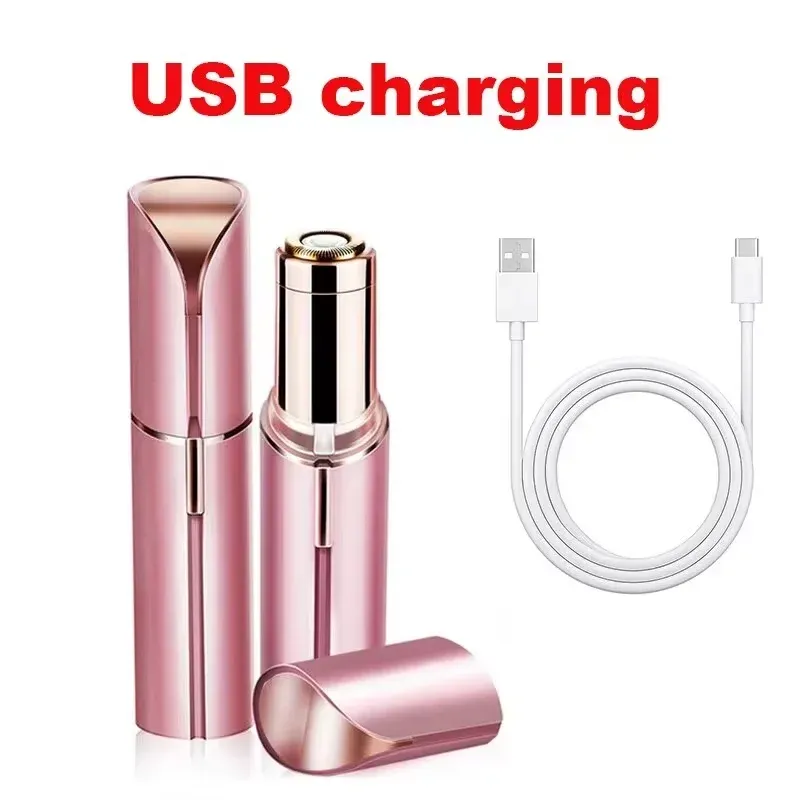 Épilateur électrique portable style rouge à lèvres, rechargeable par USB, pour une épilation complète du visage et du corps 7