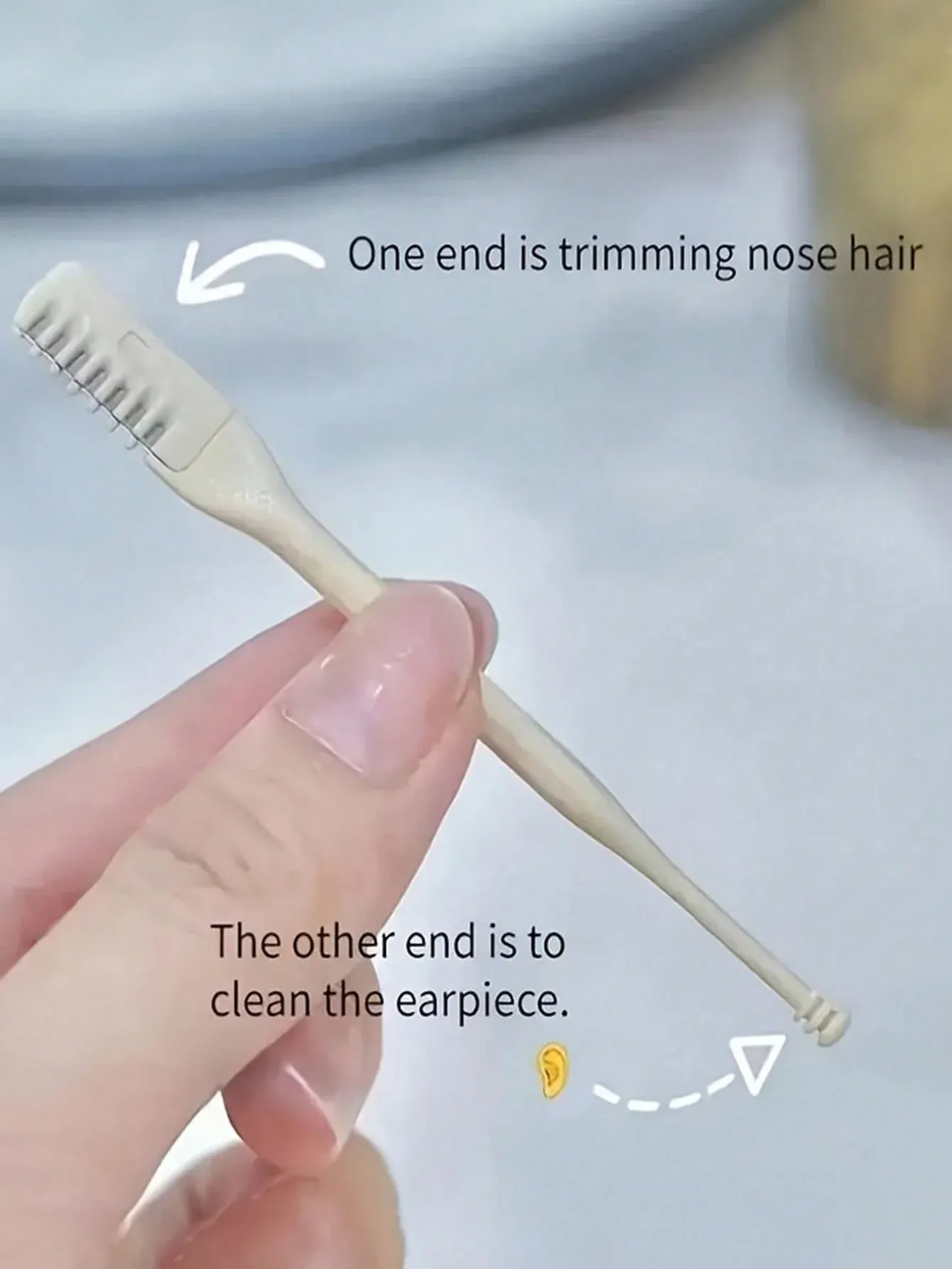 Tondeuse à poils de nez double tête (lot de 2), nettoyeur manuel unisexe 5