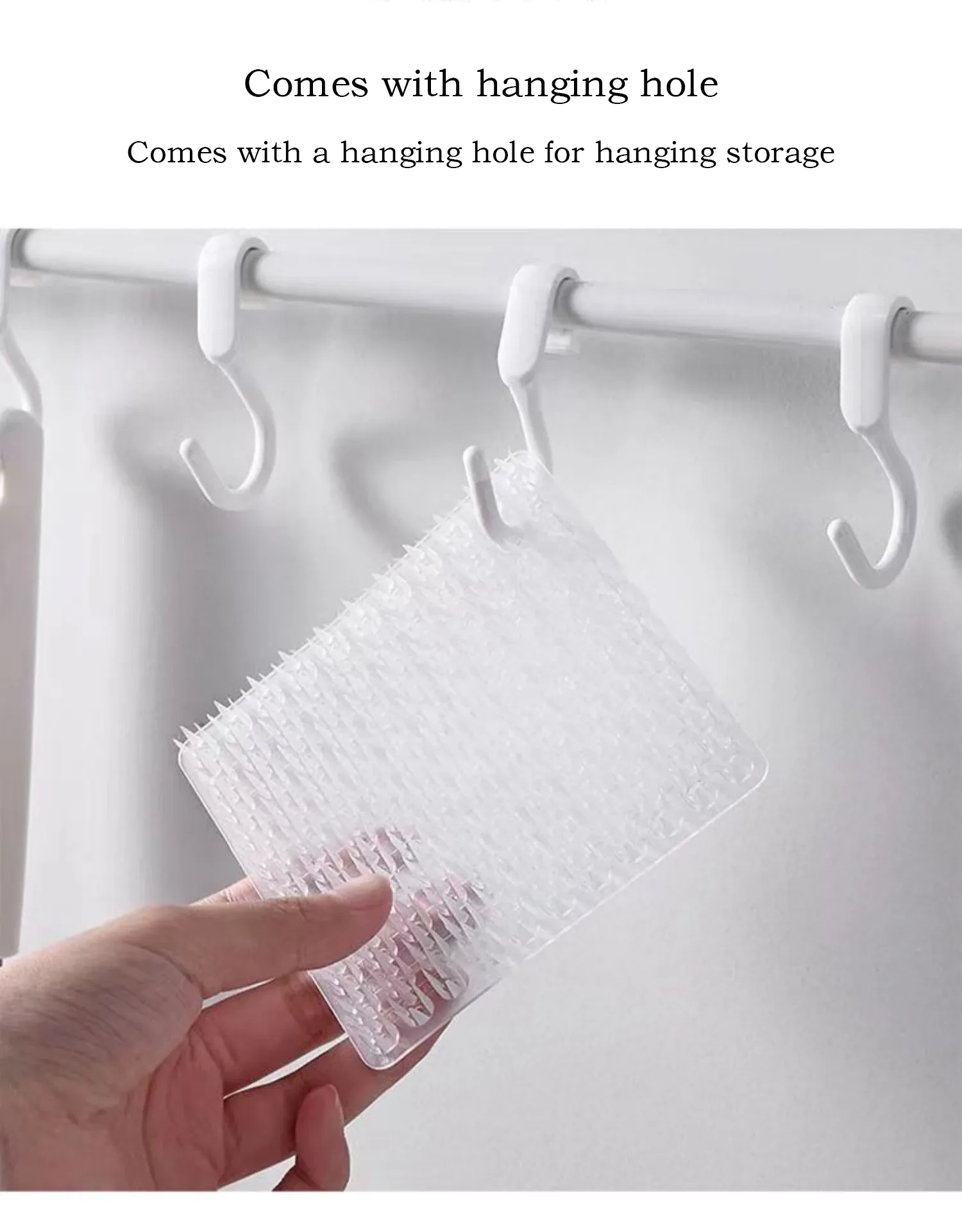 Brosse de nettoyage en silicone, vue détaillée