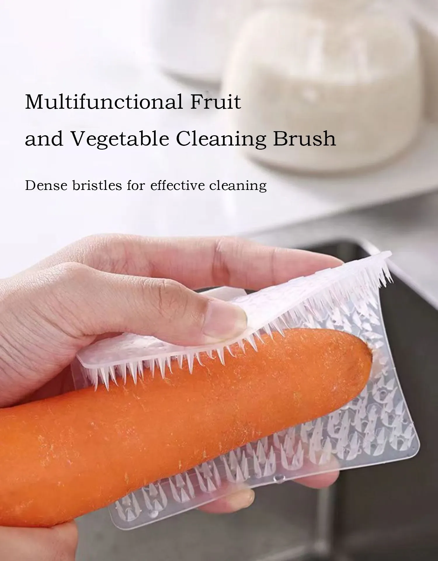 Brosse de nettoyage en silicone pour fruits et légumes