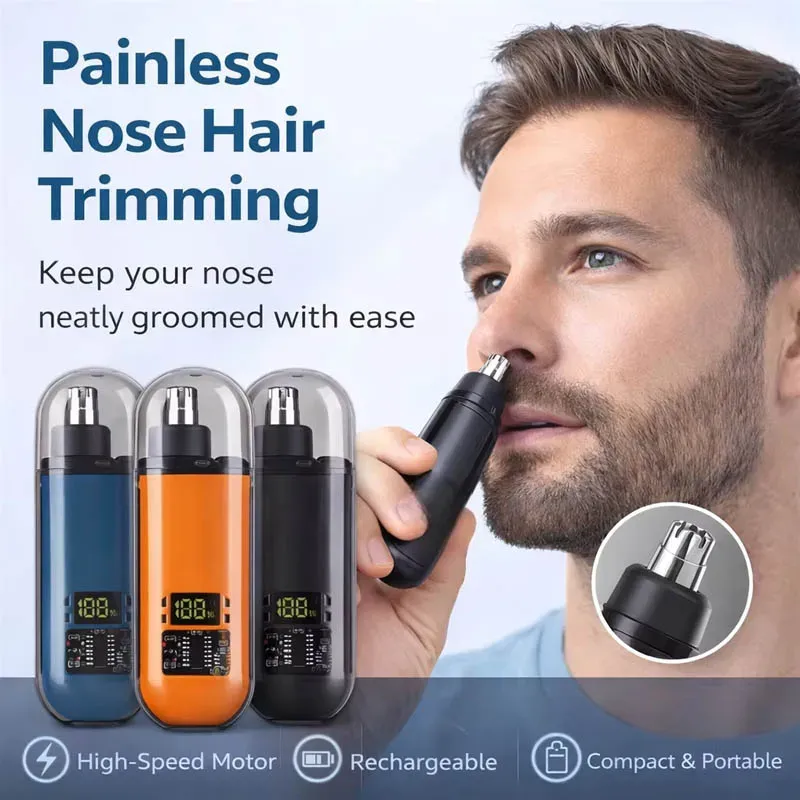 Tondeuse nez et oreilles rechargeable USB pour homme, silencieuse et lavable 2