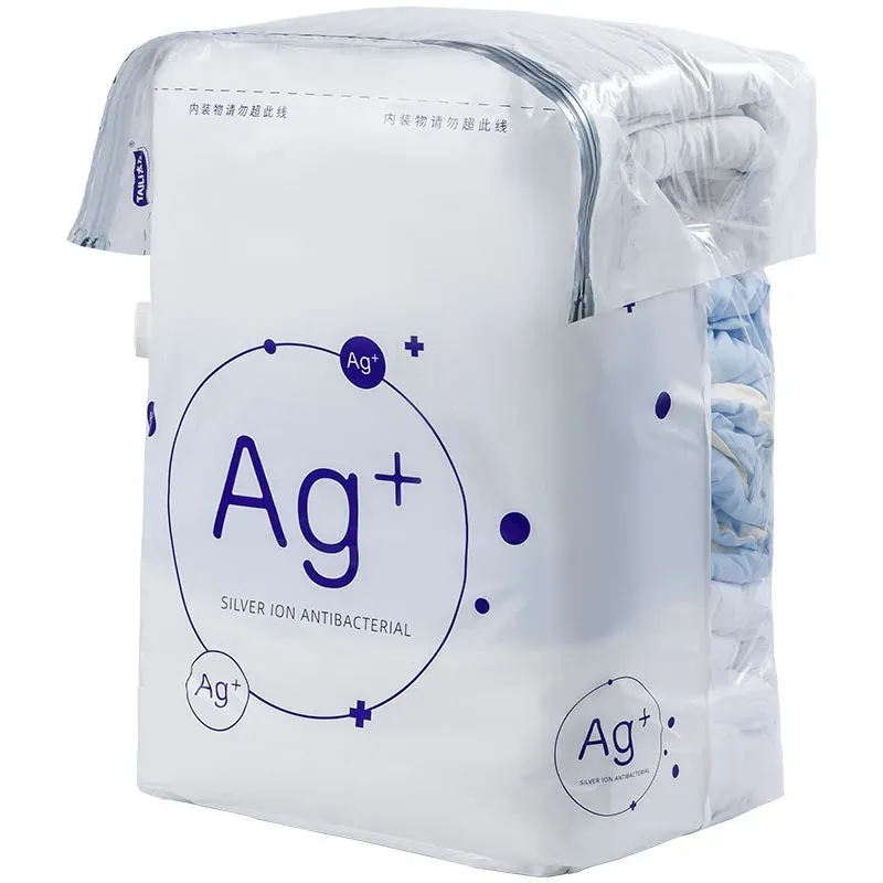 Sac de rangement sous vide antibactérien sans pompe, grand format pour vêtements et couvertures 6