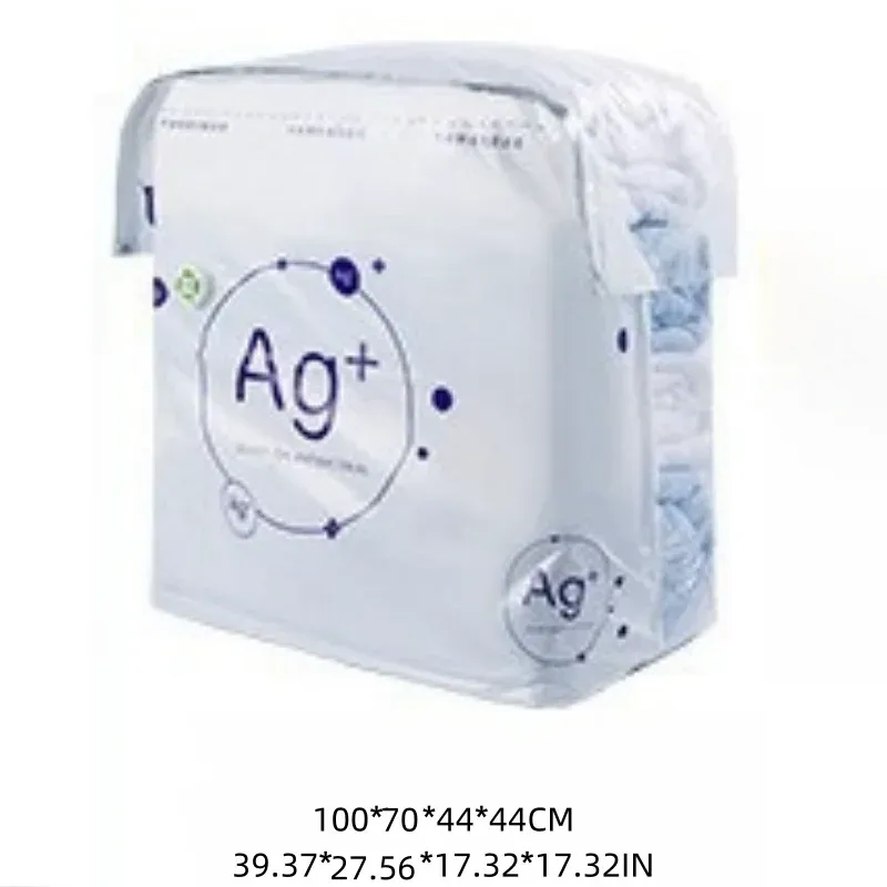 Sac de rangement sous vide antibactérien sans pompe, grand format pour vêtements et couvertures 11