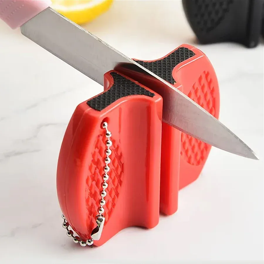 Mini affûteur de couteaux double face portable, pour l'extérieur et la cuisine