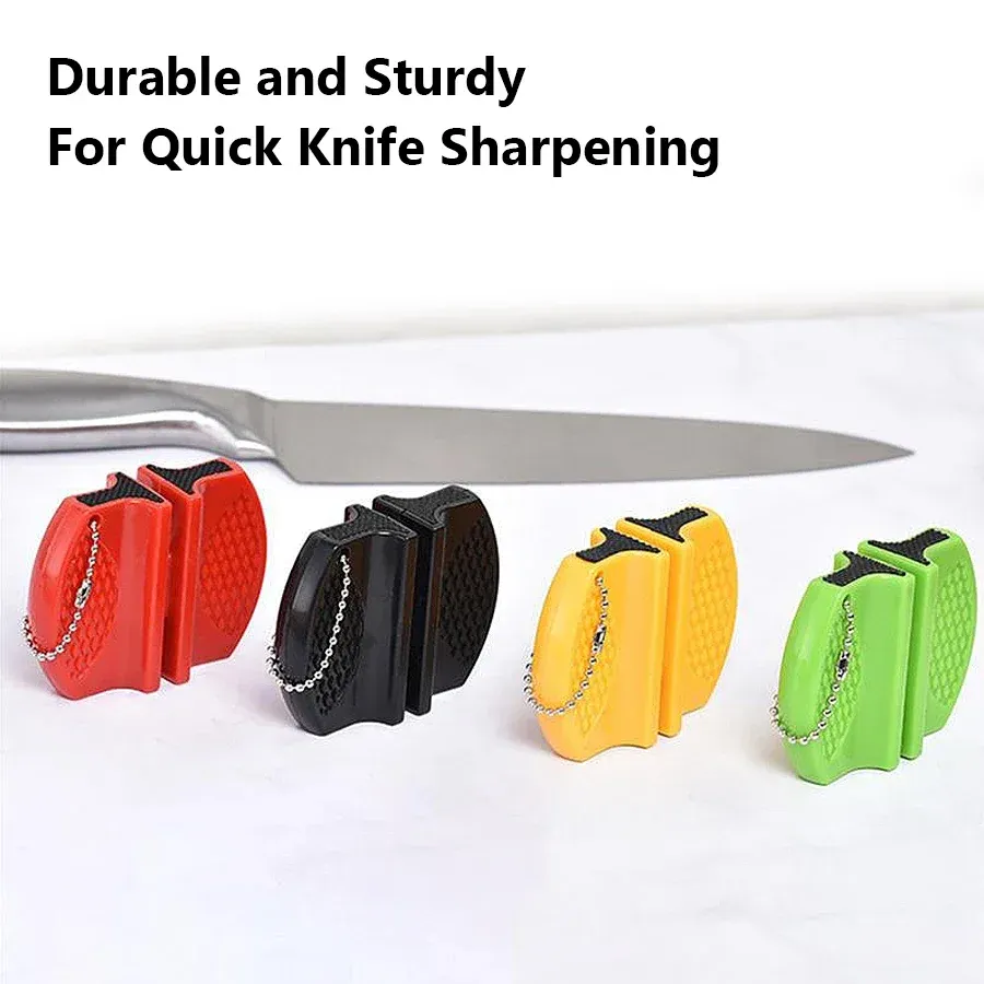Mini affûteur de couteaux double face portable, pour l'extérieur et la cuisine 3