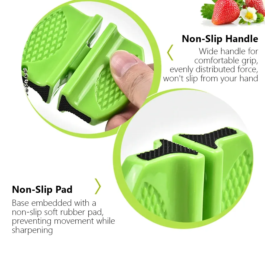 Mini affûteur de couteaux double face, utilisation en cuisine