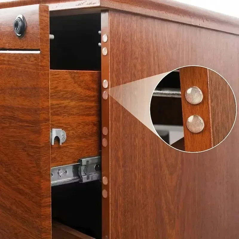Butoir de porte rond auto-adhésif transparent en caoutchouc 5