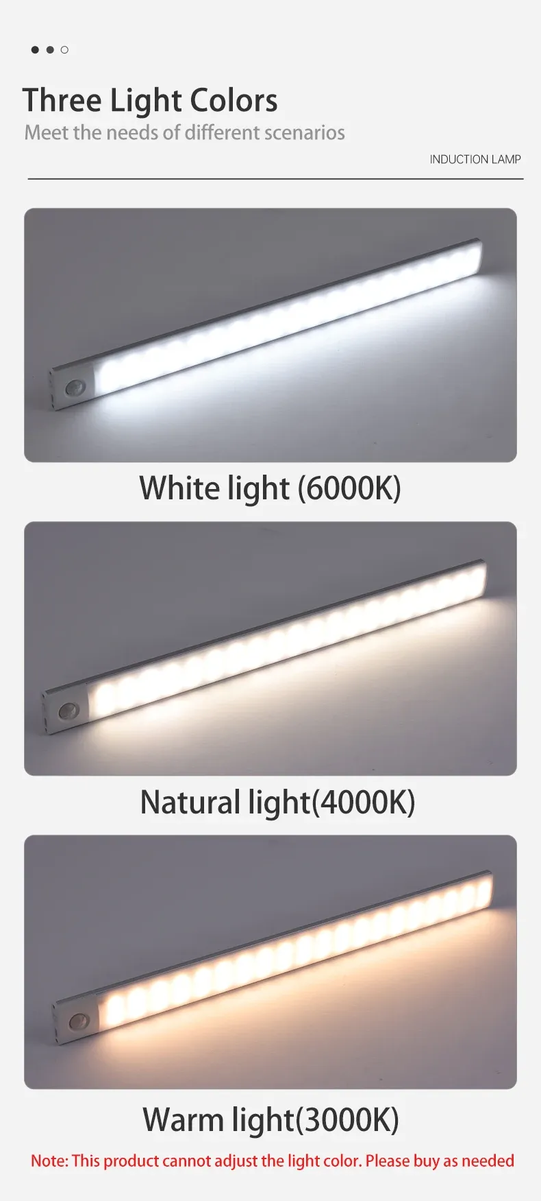 Lampe d'armoire LED en détail