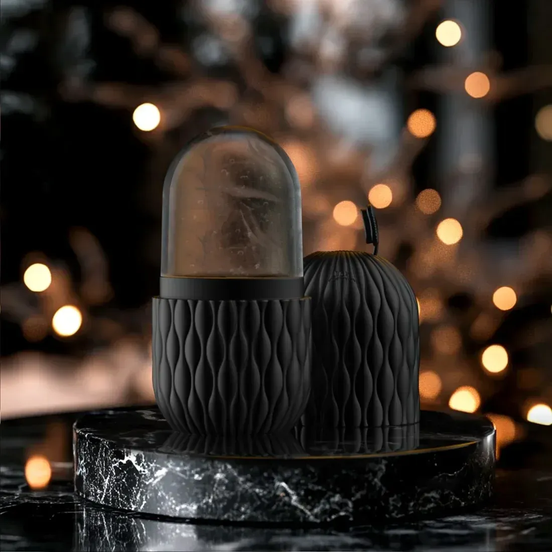 Rouleau de glace pour le visage en silicone réutilisable, design élégant