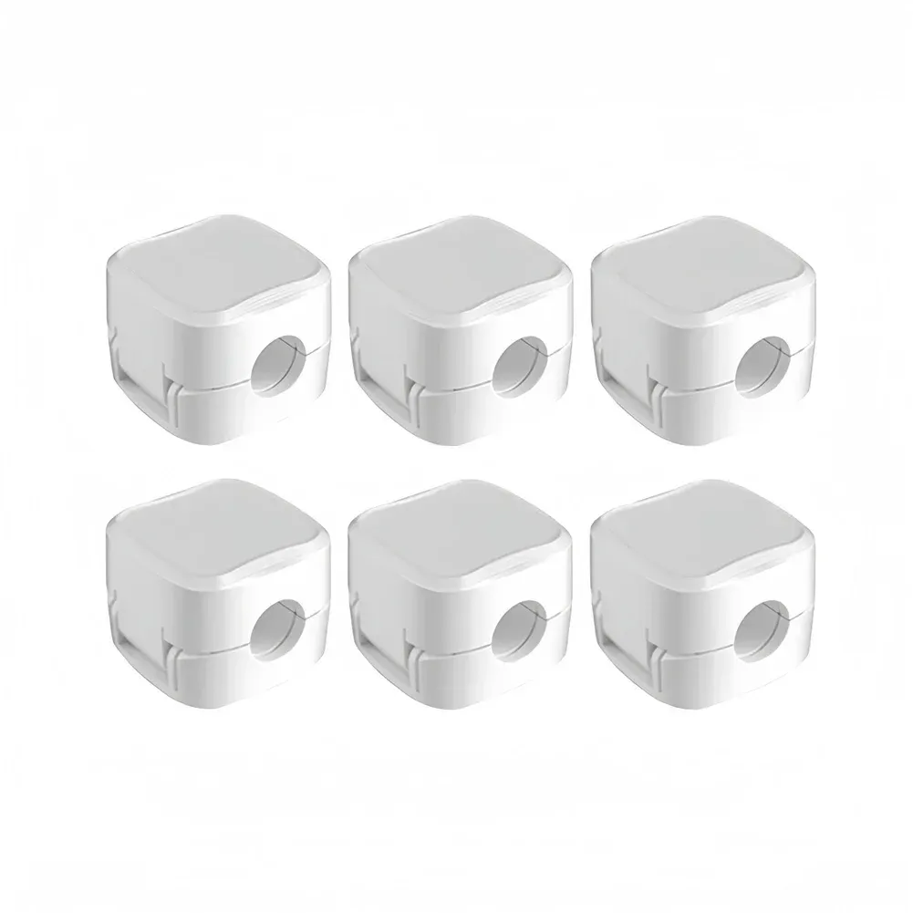 Lot de 6 clips magnétiques réglables pour câbles, organisateur de câbles sous bureau 7