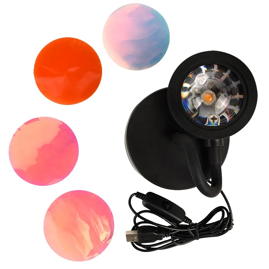 Lampe projecteur coucher de soleil USB, éclairage d'ambiance pour salon et chambre 6