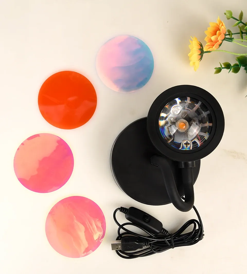 Lampe coucher de soleil en situation