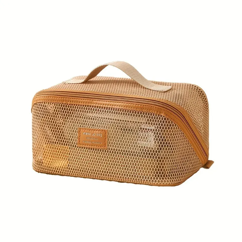 Organisateur de maquillage de luxe pour femme, trousse de toilette et sac à cosmétiques de voyage à fermeture éclair 8