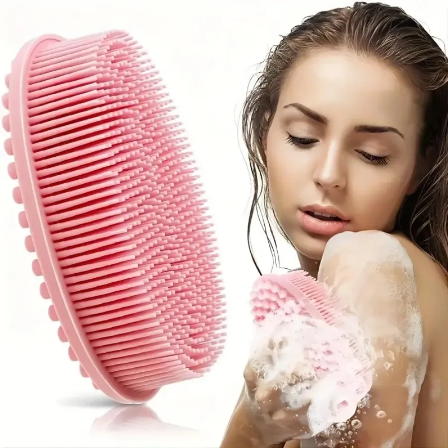 Brosse de bain en silicone double face pour adultes, pour le massage et le nettoyage - Image 1