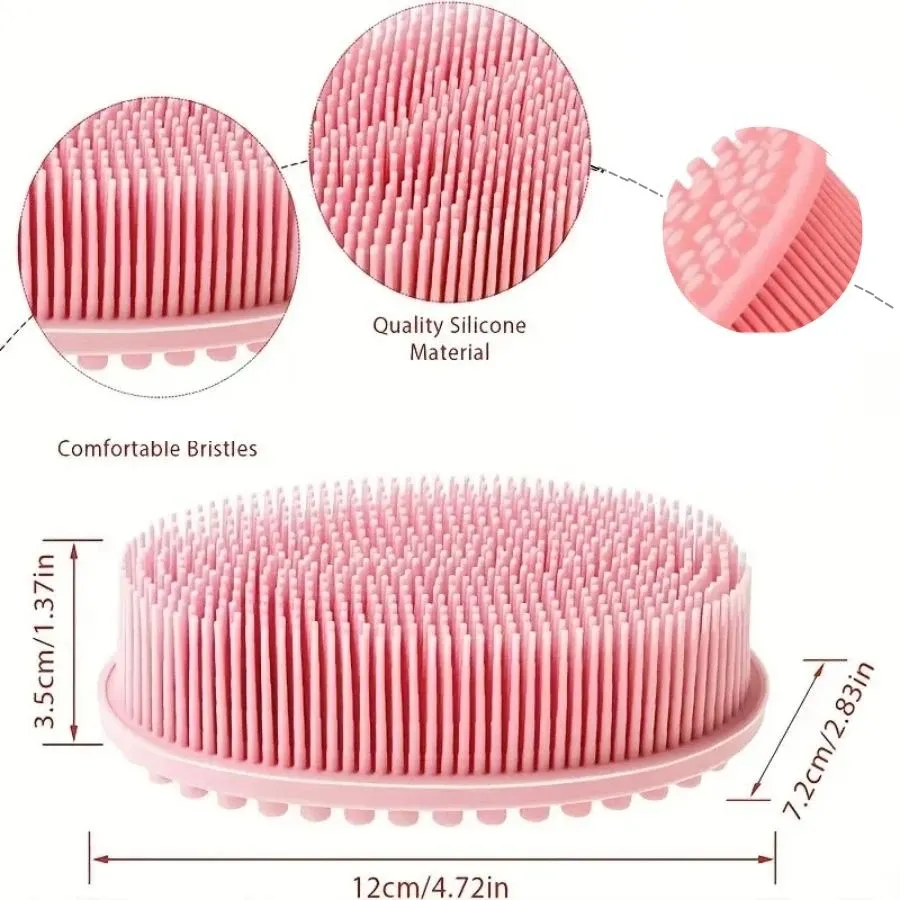 Brosse de bain en silicone double face pour adultes, pour le massage et le nettoyage 2