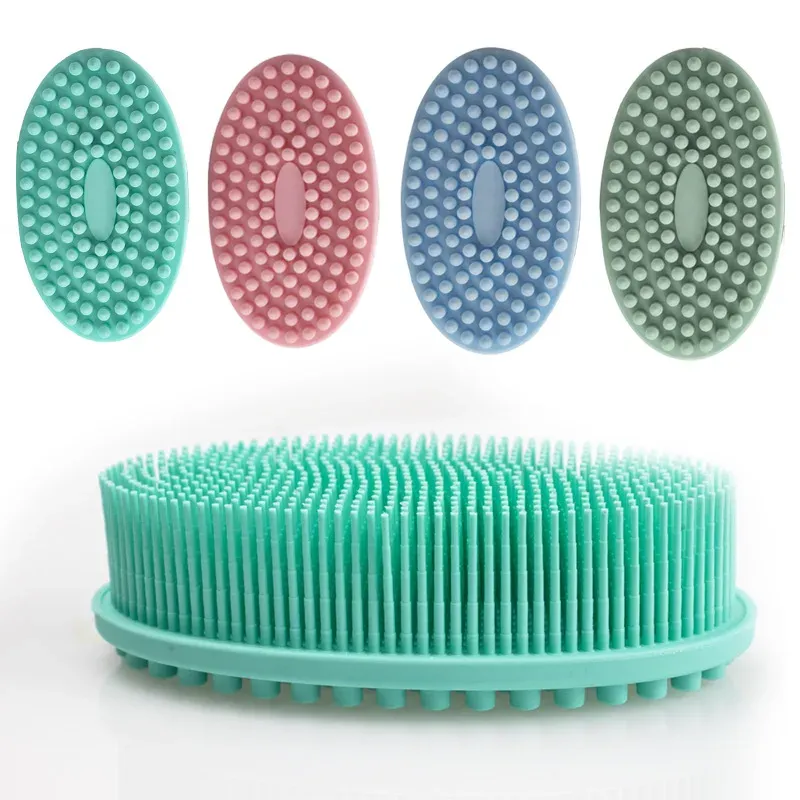 Brosse de bain en silicone double face pour adultes, pour le massage et le nettoyage 5