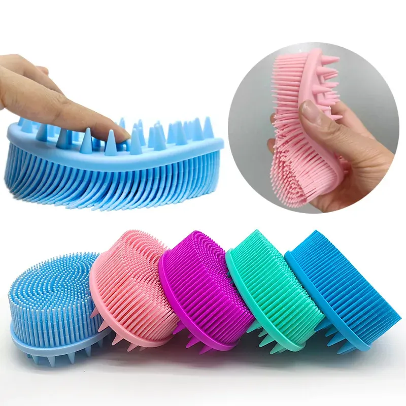 Brosse de bain en silicone double face pour adultes, pour le massage et le nettoyage 6