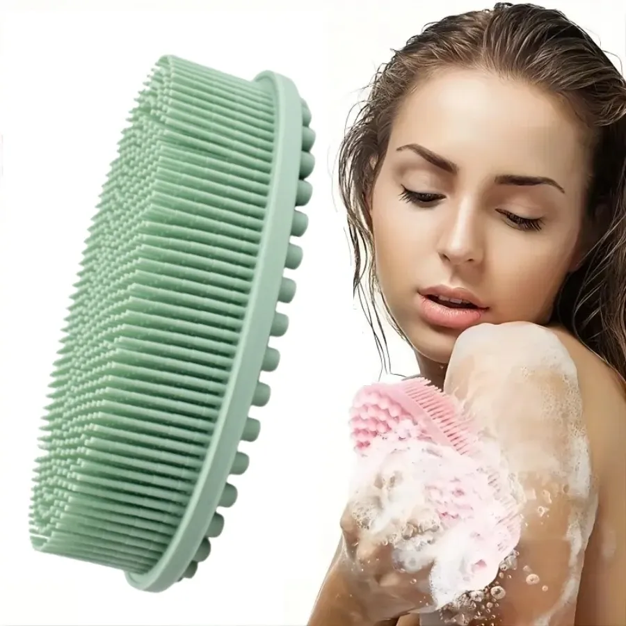 Brosse de bain en silicone double face pour adultes, pour le massage et le nettoyage 10