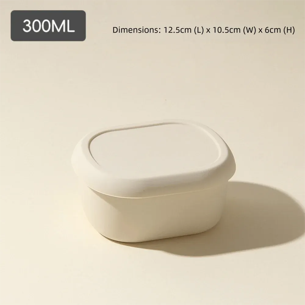 Boîte à déjeuner en silicone de qualité alimentaire avec couvercle étanche, sans BPA, 200/300/600 ml, compatible micro-ondes 9
