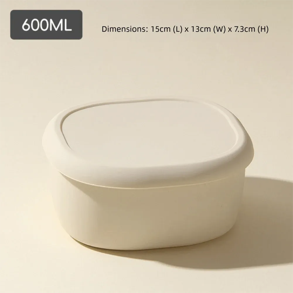 Boîte à déjeuner en silicone de qualité alimentaire avec couvercle étanche, sans BPA, 200/300/600 ml, compatible micro-ondes 14