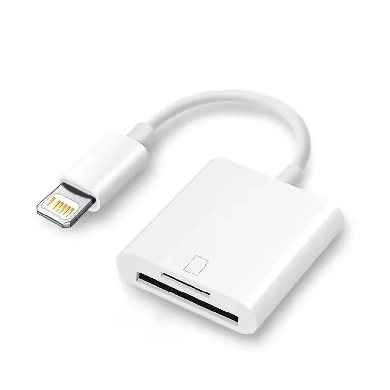 Adaptateur lecteur de carte SD et TF pour iPhone, compatible Apple iPhone 14, 13 et modèles USB 3.0, lecteur de carte OTG pour appareil photo et transfert de photos 8