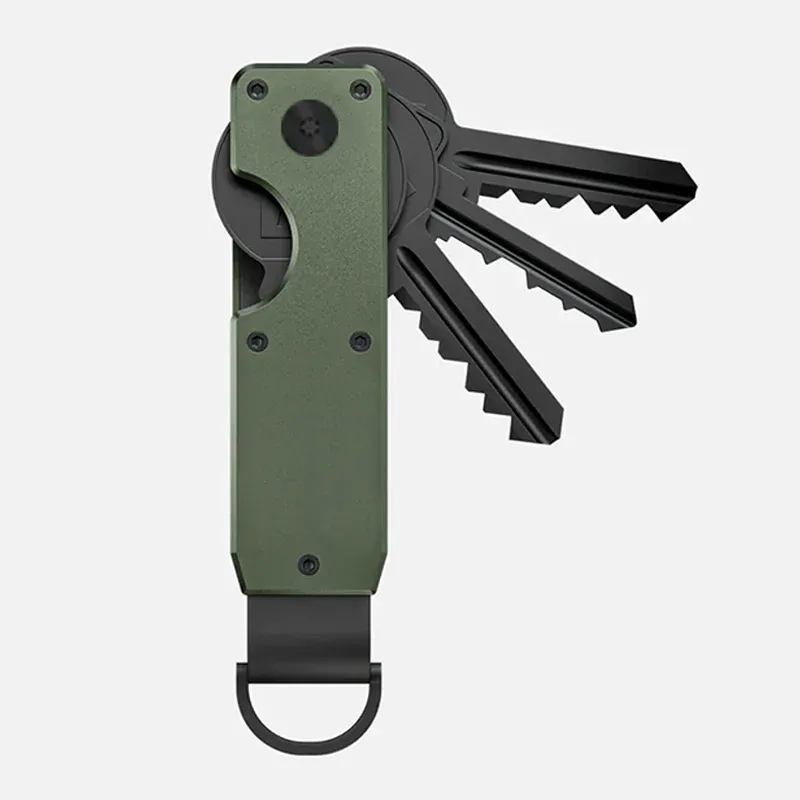 Organisateur de clés compact en métal, porte-clés minimaliste pour 1 à 5 clés. Longueur : 6,2 cm. 9