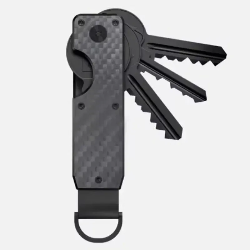 Organisateur de clés compact en métal, porte-clés minimaliste pour 1 à 5 clés. Longueur : 6,2 cm. 13