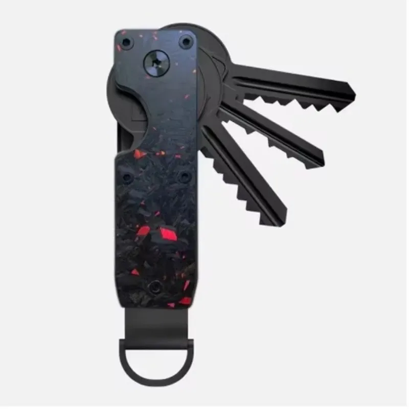Organisateur de clés compact en métal, porte-clés minimaliste pour 1 à 5 clés. Longueur : 6,2 cm. 11
