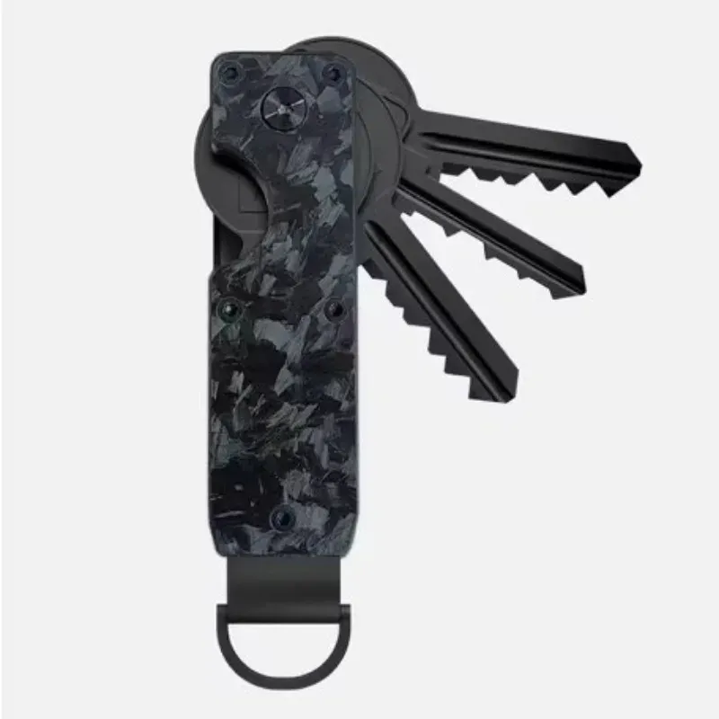 Organisateur de clés compact en métal, porte-clés minimaliste pour 1 à 5 clés. Longueur : 6,2 cm. 12