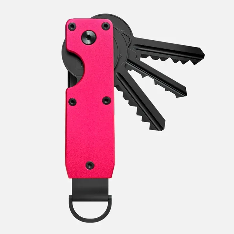 Organisateur de clés compact en métal, porte-clés minimaliste pour 1 à 5 clés. Longueur : 6,2 cm. 16