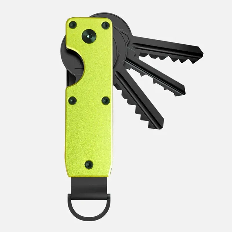 Organisateur de clés compact en métal, porte-clés minimaliste pour 1 à 5 clés. Longueur : 6,2 cm. 17